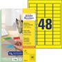 Label, universal, 45,7x21,2 mm, removeable, round corner, AVERY ZWECKFORM, 960 label/pack, yellow