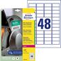Label, universal, 45,7x21,2 mm, extra strong, polyethylene,  AVERY ZWECKFORM, 480 label/pack