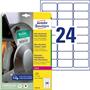 Label, universal, 63,5x33,9 mm, extra strong, polyethylene, AVERY ZWECKFORM, 240 label/pack