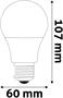 LED flashbulb, E27, globe, A60, 8W, 806lm, 4000K, AVIDE
