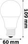 LED flashbulb, E27, globe, A60, 9,5W, 1055lm, 4000K, AVIDE