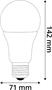 LED flashbulb, E27, globe, A70, 16W, 1990lm, 3000K, AVIDE