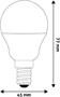 LED flashbulb, E14, mini globe, G45, 4,5W, 470lm, 3000K, AVIDE