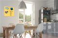 Magnetic glass board 45x45 cm, BE!BOARD, sunny yellow