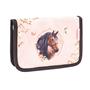 Pencil case, 2 flaps, BELMIL "Horse Chestnut", pony