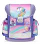 School bag, metal buckle, BELMIL "Classy Heart of the Rainbow", unicorn