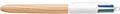 Ballpoint pen, 0,32 mm, retractable, four colors, BIC "4 Colours Wood Effect"