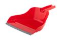 Dustpan with rubber edge, colour-coded, BONUS "Handrix", red