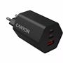 Wall charger, 1xUSB-A, 2xUSB-C, 65W, CANYON 
