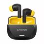 Earphone, TWS wireless, Bluetooth 5.4, CANYON "Hexagon 7", black-yellow