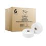Toilet paper, bamboo, 2 plies, jumbo rolls, 24,2 cm diameter, 300 m/rolls, 6 rolls, CHEEKY PANDA, white