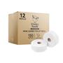 Toilet paper, bamboo, 2 plies, jumbo rolls, 18 cm diameter, 150 m/rolls, 12 rolls, CHEEKY PANDA, white