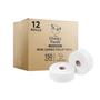 Toilet paper, bamboo, 2 plies, jumbo rolls, 18 cm diameter, 150 m/rolls, 12 rolls, CHEEKY PANDA, white