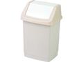 Flip-top wastebin, 50 l, CURVER "Click-It", savannah