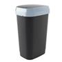 Flip top wastebin, 50 l, CURVER "Dual", black