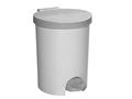 Pedal bin, plastic, 15 l, CURVER, gray