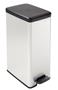 Pedal bin, 40 l, CURVER "Slim Bin", black-silver