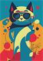 Calendar, planner, A5, weekly, DAYLINER "Colors Astro Cat"