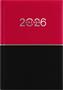 Calendar, planner, B6, weekly, DAYLINER "Contrast", red-black