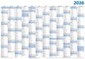 Poster Calendar, annual, 98x68 cm, DAYLINER