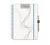 Calendar, planner, A5, weekly, DAYLINER ""InSpiral", white-blue