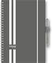 Calendar, planner, A5, weekly, DAYLINER ""InSpiral", grey-white
