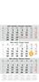 Calendar, freight forwarder, three months, one block, empty header, DAYLINER