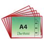 Presentation pocket, hanging, A4, horizontal, metal flap, TARIFOLD, red