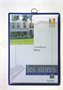 Leaflet holder , hanging,  A4, vertical, metal flap, DJOIS, blue