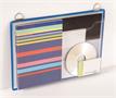 Leaflet holder , hanging,  A4, horizontal, metal flap, DJOIS, blue
