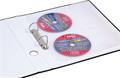 CD/DVD punched pockets, A4, 160 micron, clear, DONAU