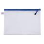 Document holder bag, zippered, A4, 343X246 mm, DONAU, blue
