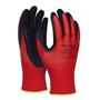 Work gloves, latex, palm coated, cat. II, DONAU SAFETY, size 7/S, 12 pairs, red