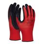 Work gloves, latex, palm coated, cat. II, DONAU SAFETY, size 10/XL, 12 pairs, red