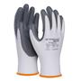 Protective gloves, nitrile 01, palm coated, cat. II, DONAU SAFETY, size 7/S, 12 pairs, gray