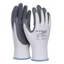 Protective gloves, nitrile 01, palm coated, cat. II, DONAU SAFETY, size 9/L, 12 pairs, gray