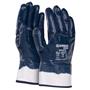 Protective gloves, nitrile 03, fully dipped, cat. II, DONAU SAFETY, size 9/L, 12 pairs, navy blue
