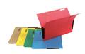 Suspension file, with side strips, cardboard, A4, DONAU, orange