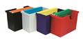 Suspension file box, plastic, with 5 suspension files, DONAU, red