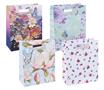 Gift bag, laminated, 26x32.5x10 cm, DONAU "Home" mixed pattern
