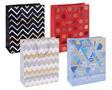 Gift bag, laminated, 25x30x10 cm, mixed pattern
