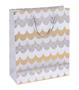 Gift bag, laminated, 25x30x10 cm, mixed pattern