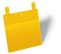 Logistic pocket, A5, horizontal, DURABLE, with fastening strap, yellow