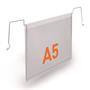 Logistics pocket, with pocket wire, A5, landscape, PP, DURABLE "HARD COVER", transparent