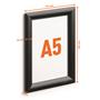 Poster board, A5, aluminium frame, DURABLE, black