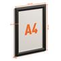 Poster board, A4, aluminium frame, DURABLE, black