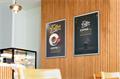 Poster board, wall, A1, metal frame, DURABLE