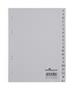Dividers, PP, A5, 20 pcs, A-Z, DURABLE, grey