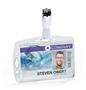 Identity card holder, acrylic, close, with clip, DURABLE