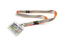Textile badge necklace, with safety release, reflective, DURABLE